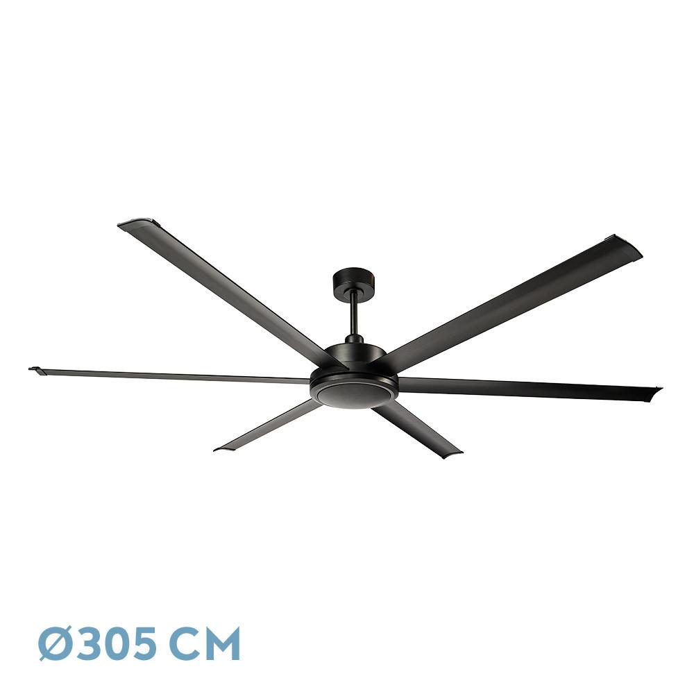 ventilador Dc Sanson Negro Sin Luz 6asp 305d C/remoto Y Temporizador