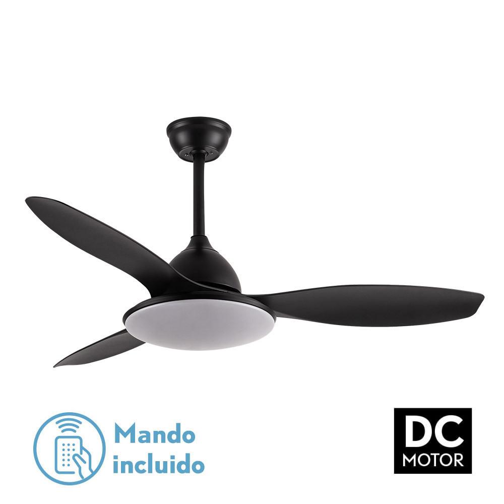 ventilador Odra 72w Madera Oscura 60d 3000-4000-6000k 5 Asp 8000lm Remoto, Reg Int, Temporizador