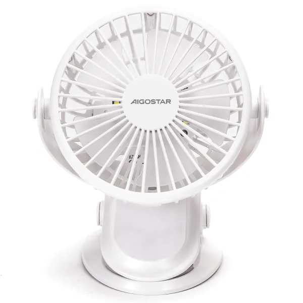 ventilador portátil de clip, 6 pulgadas, 5 aspas, 3 velocidades, 1500mah, ideal para uso en oficinas, hogar o exteriores.