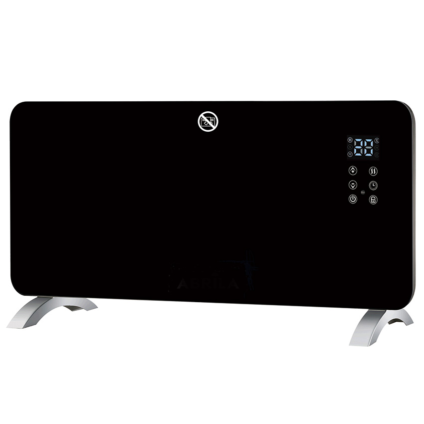 emisor térmico con WIFI, emisor térmico negro 38 x 92,6 cm, emisor con pantalla LCD, mando a distancia y termostato regulable